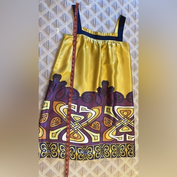 Vintage Ipekyol Yellow and Purple Patterned flowy summer dress size 8 - Picture 9 of 9